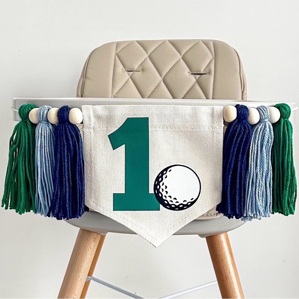 Golf Themed Birthday High Chair Banner